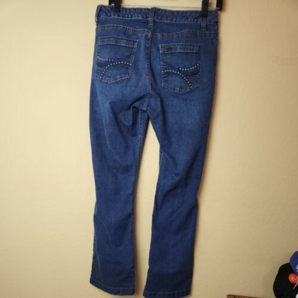 Lee Slender Secret Lower On The Waist Bootcut Jeans Womens 10 Short studded - Picture 3 of 9